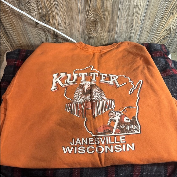 Harley-Davidson Orange Cotton Sweatshirt - Picture 1 of 7